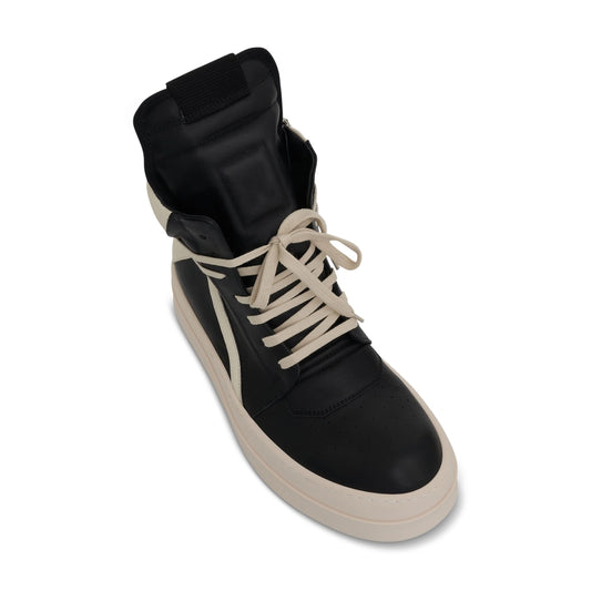 Mega Bumper Leather Geobasket in Black/Milk