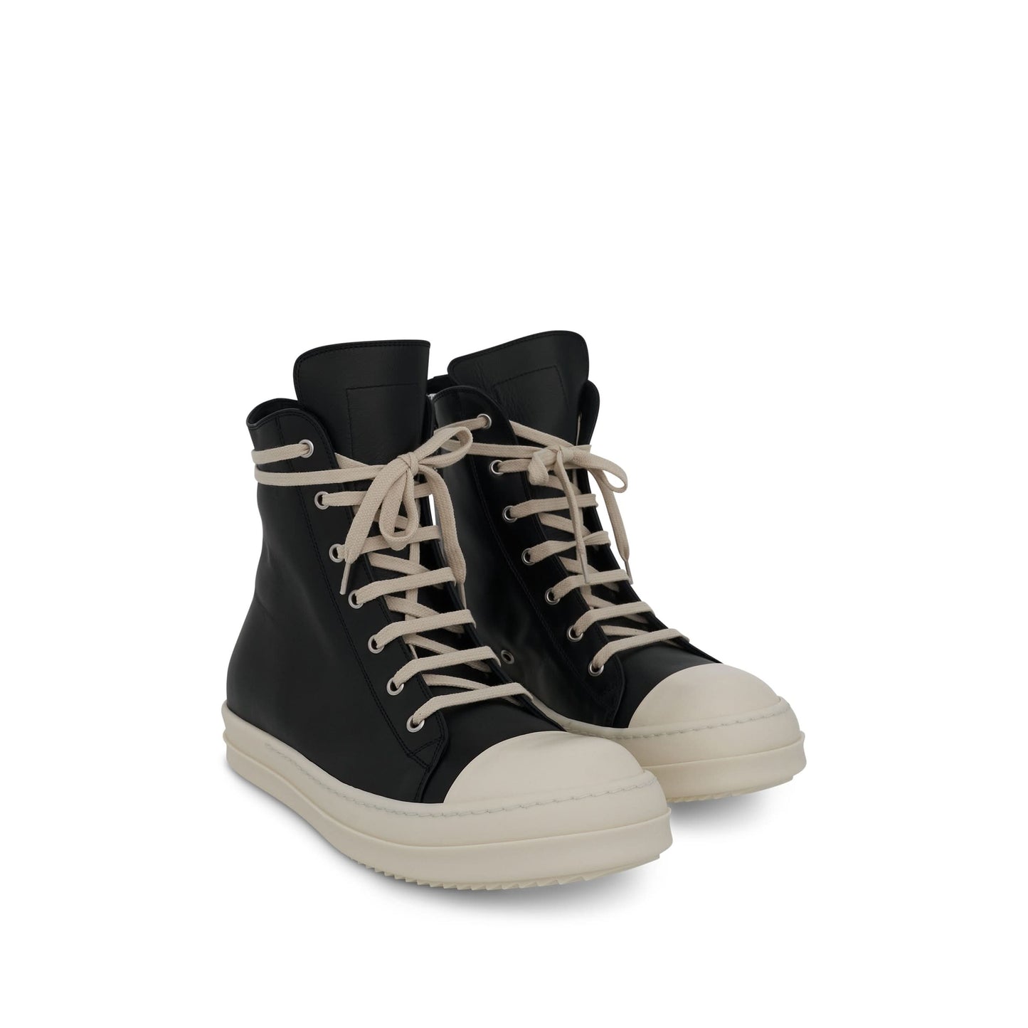 Ramones Leather Hi Sneaker in Black/Milk