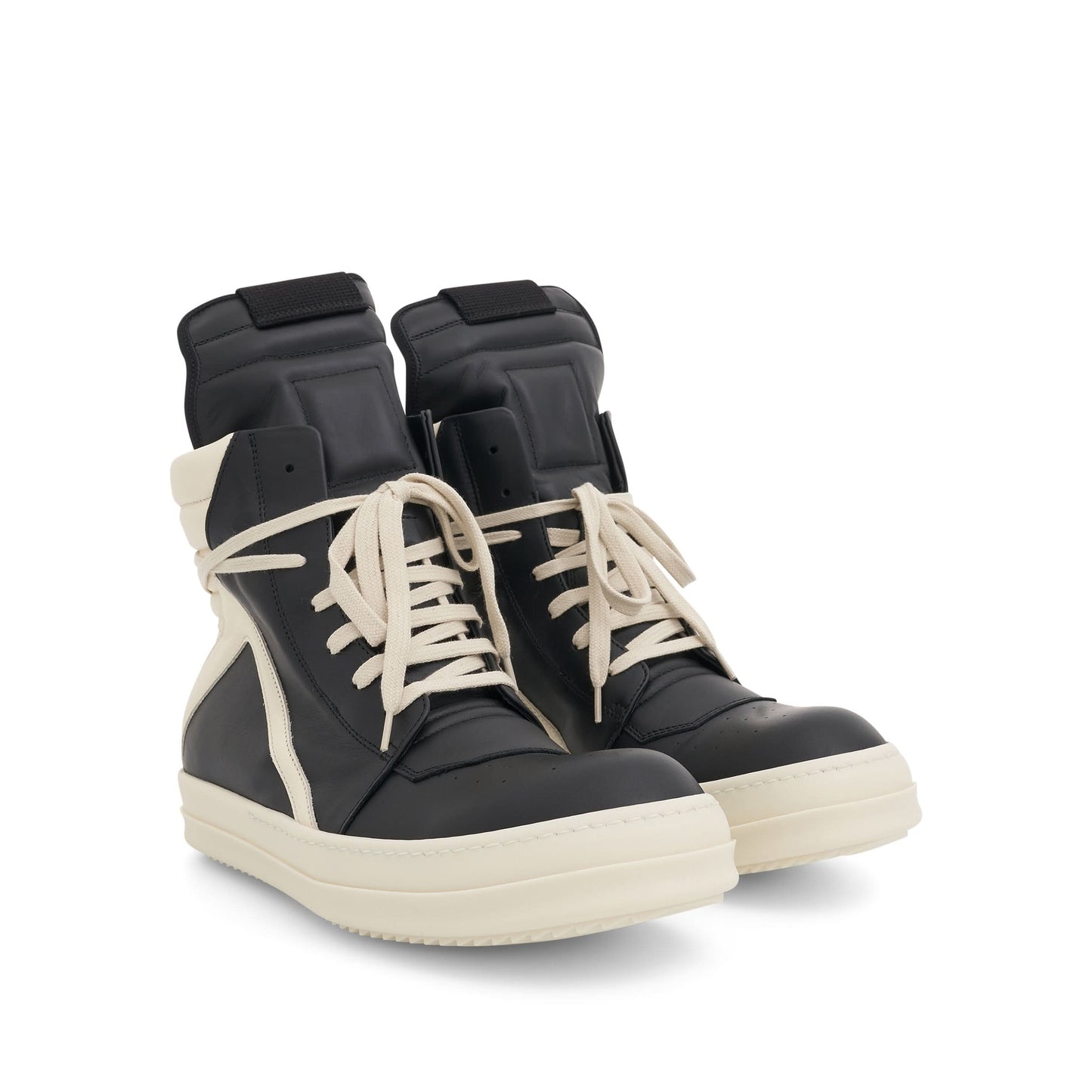 Geobasket Calf Leather Sneakers in Black/Milk