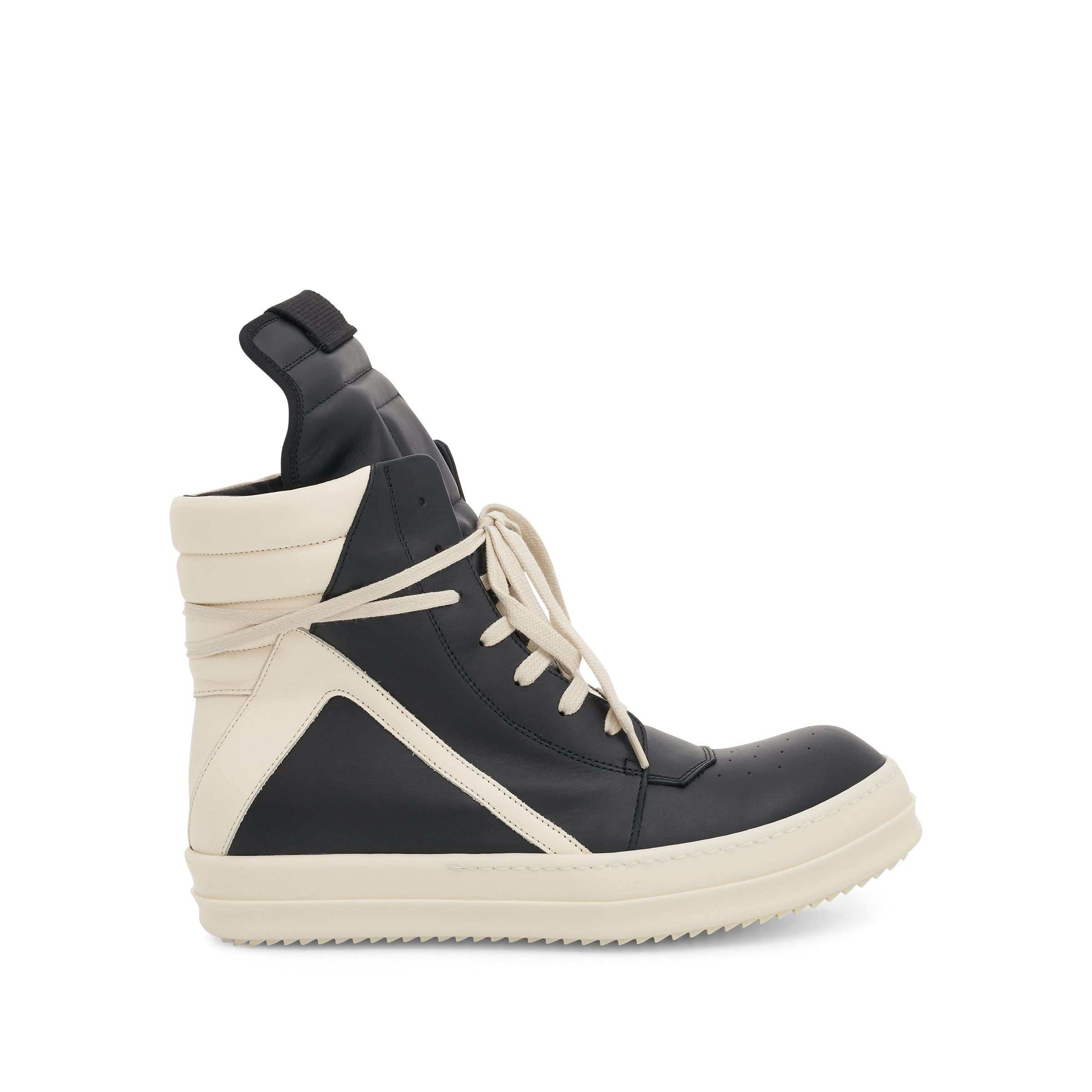 Geobasket Calf Leather Sneakers in Black/Milk