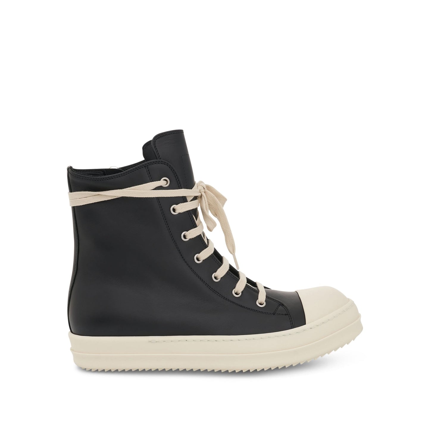 Strobe Leather Sneaker in Black/Milk