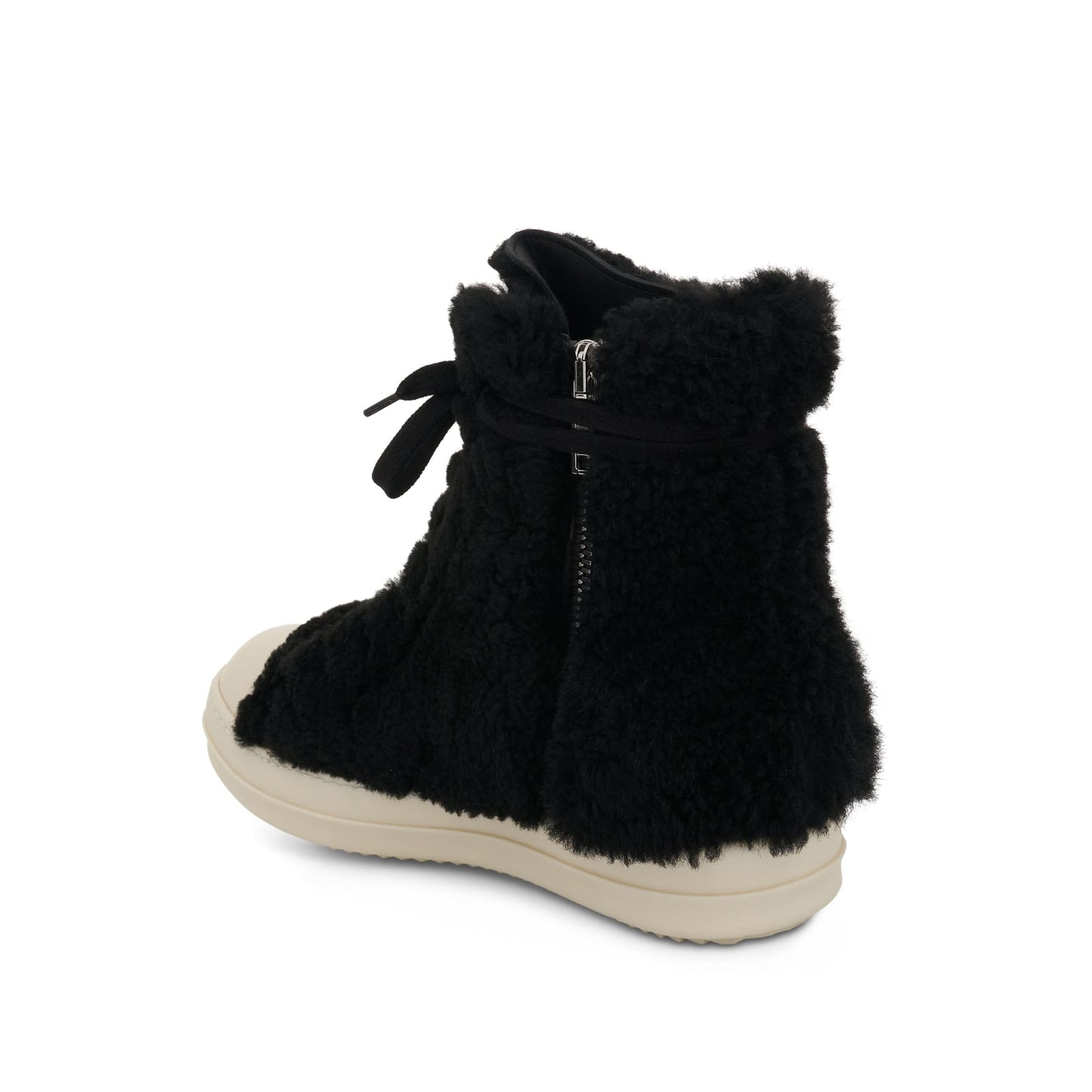 Strobe Shearling Sneaker in Pearl Zebra