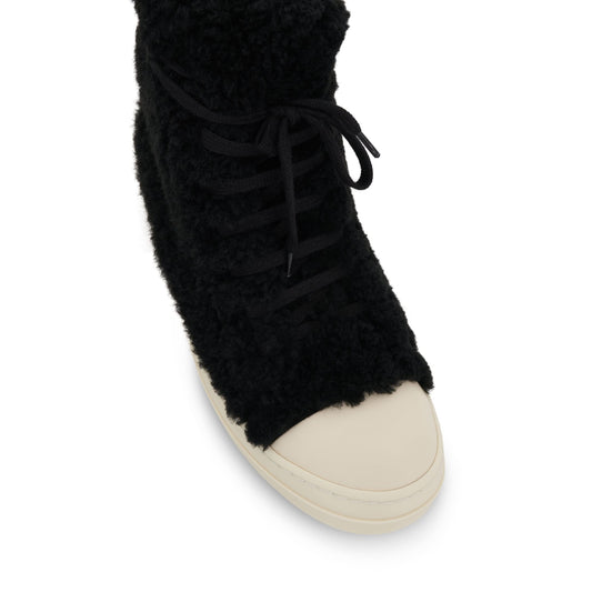 Strobe Shearling Sneaker in Pearl Zebra