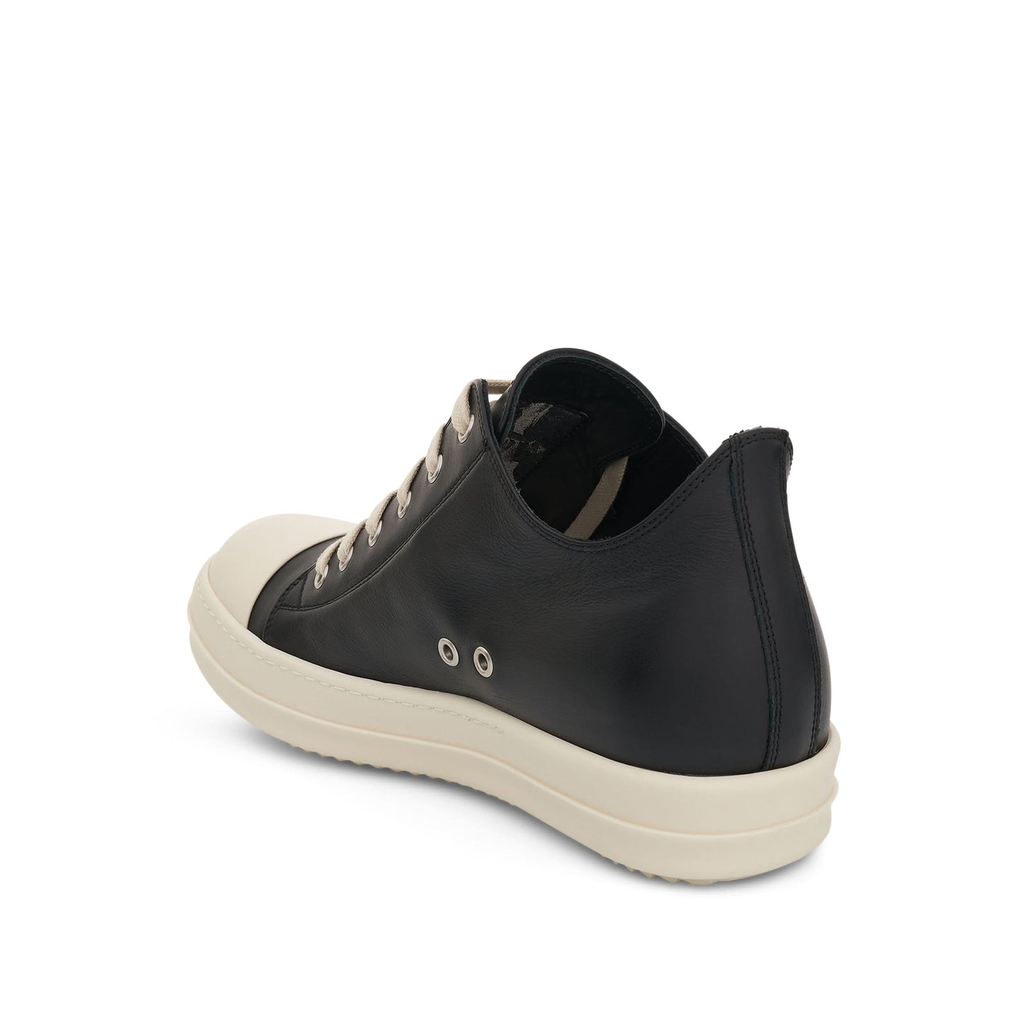 Strobe Low Leather Sneakers in Black/Milk