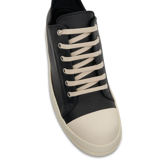 Strobe Low Leather Sneakers in Black/Milk