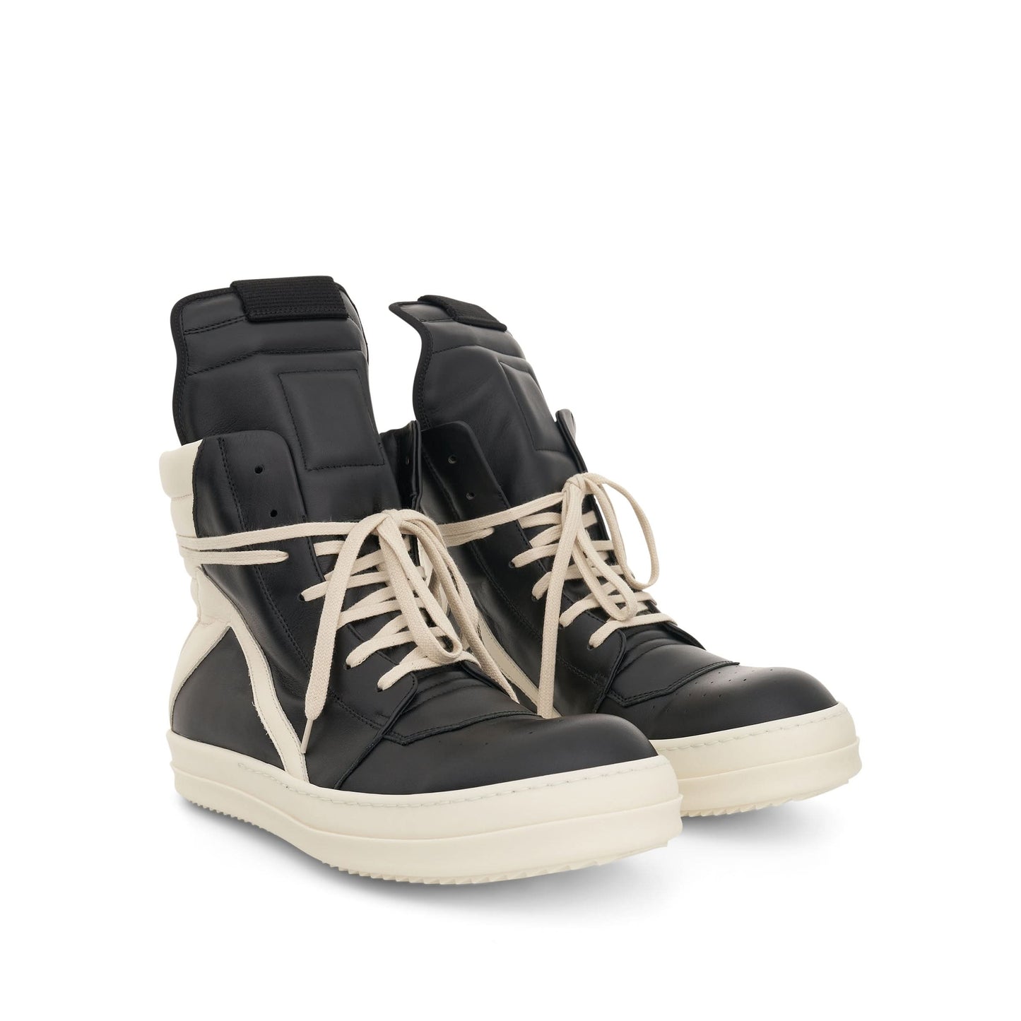 Geobasket Leather Sneakers in Black/Milk