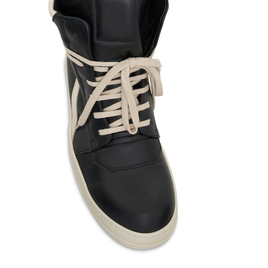 Geobasket Leather Sneakers in Black/Milk