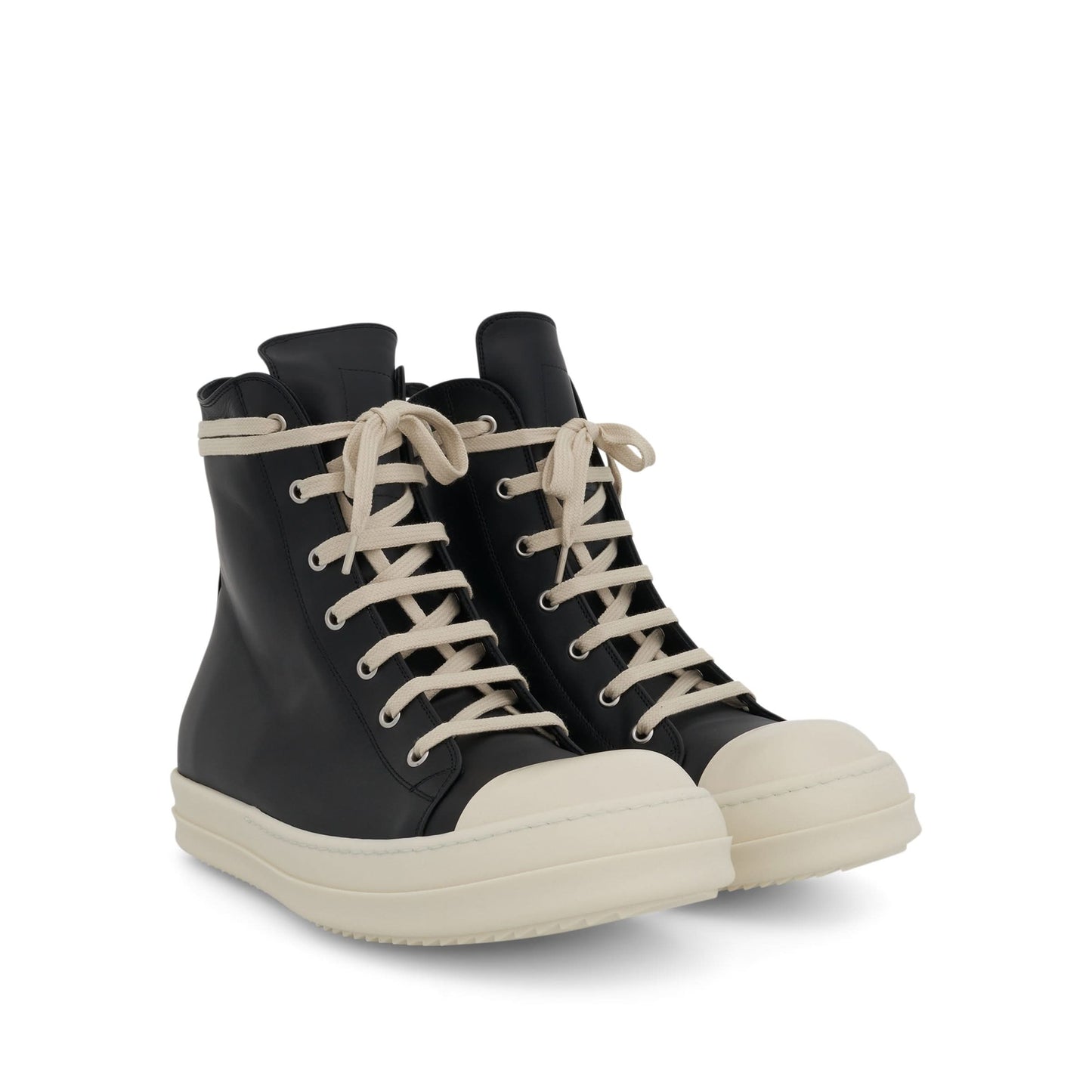 High Leather Sneaker in Black/Milk