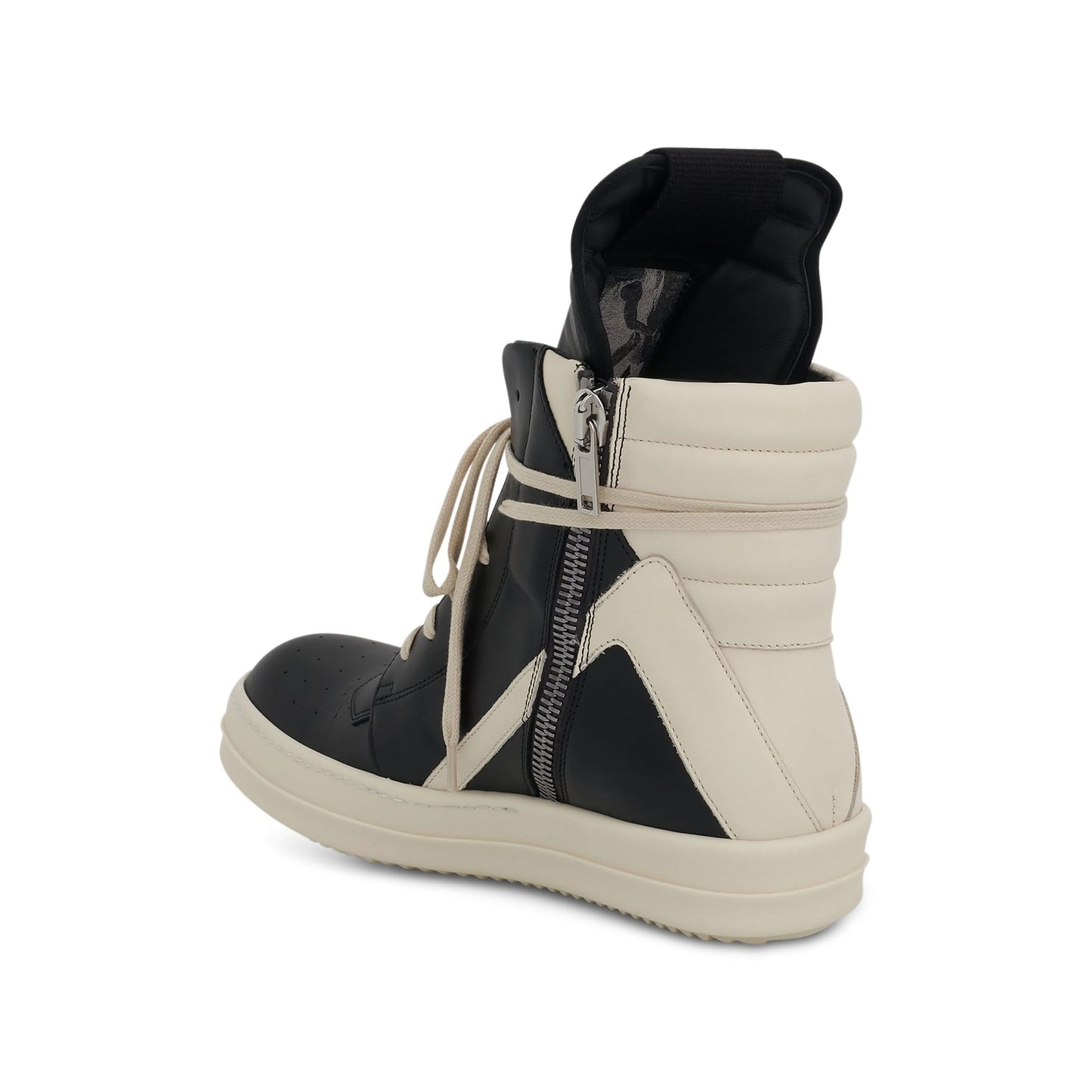 Geobasket Leather Sneakers in Black/Milk