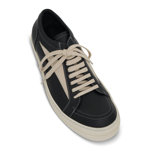 Vintage Leather Sneakers in Black/Milk