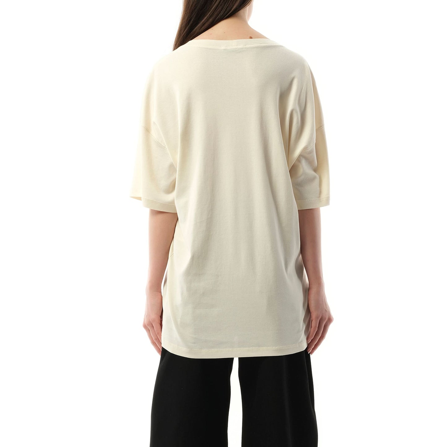 Rib T-Shirt in Light Cream