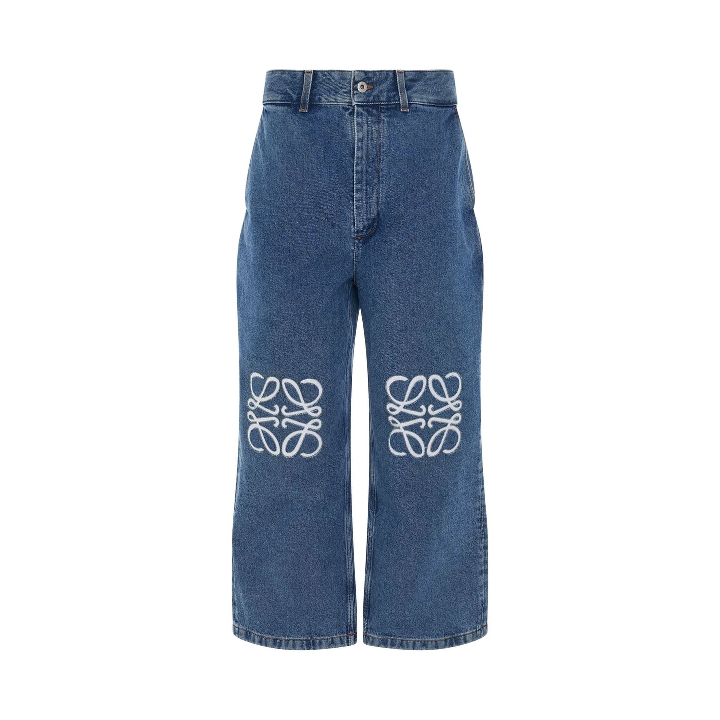 Women Anagram Baggy Jeans in Jeans Blue