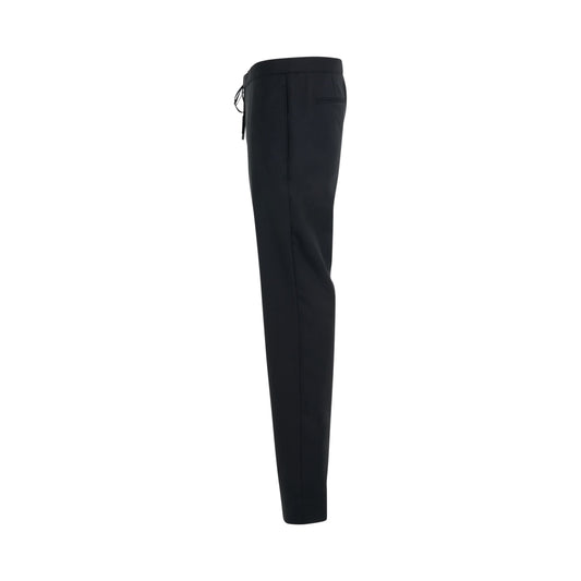 Drawstring Tailored Trouser in Black