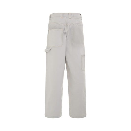 Chalk Selvedge Utility Jeans in Ice