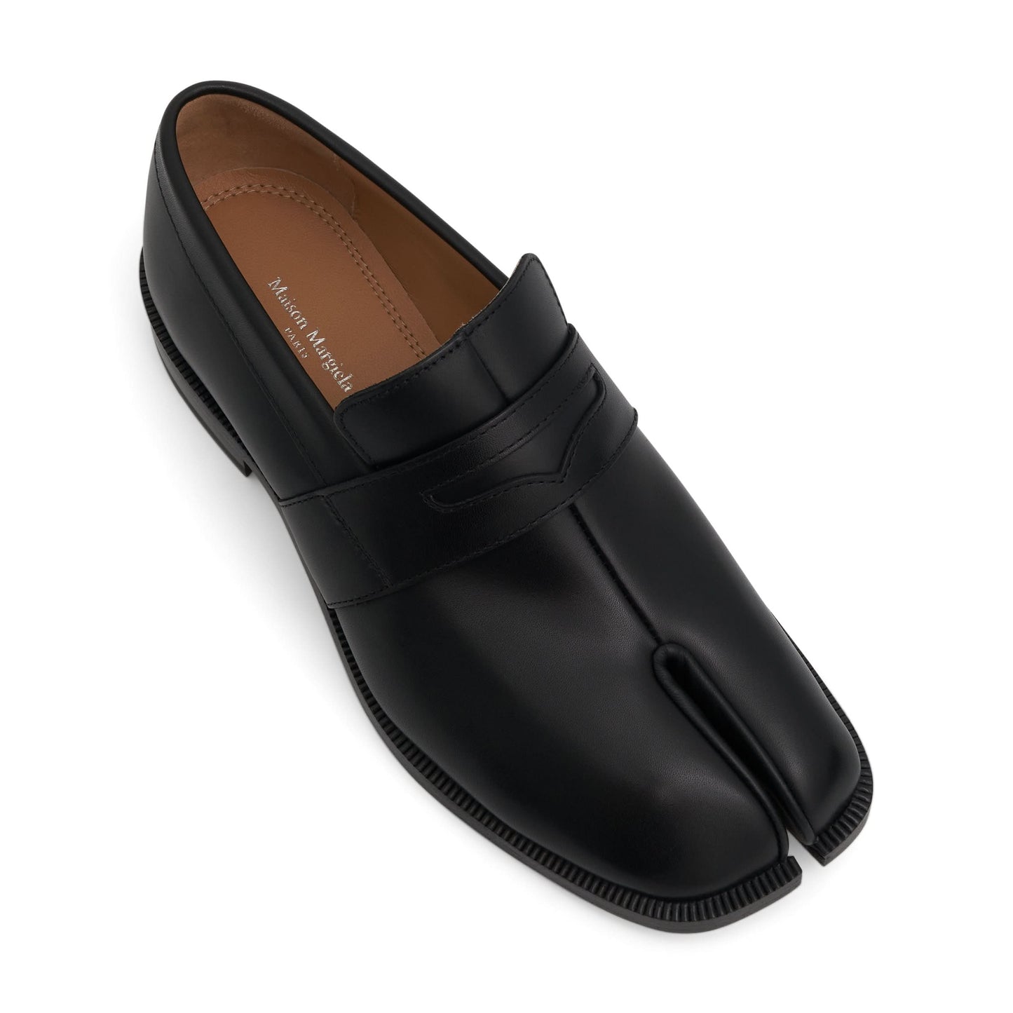 Tabi Leather Loafers in Black