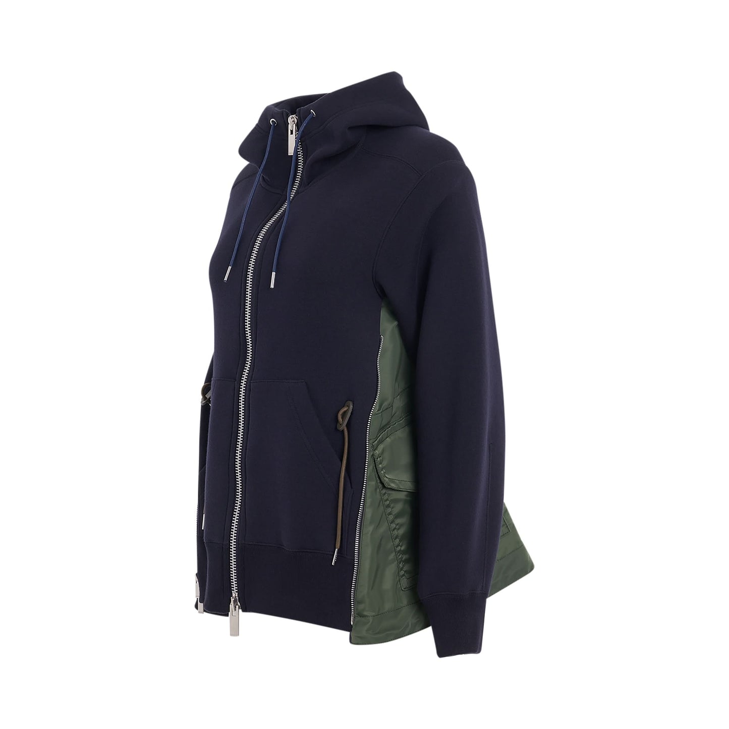 Sponge Sweat 
Nylon Twill Hoodie in Navy