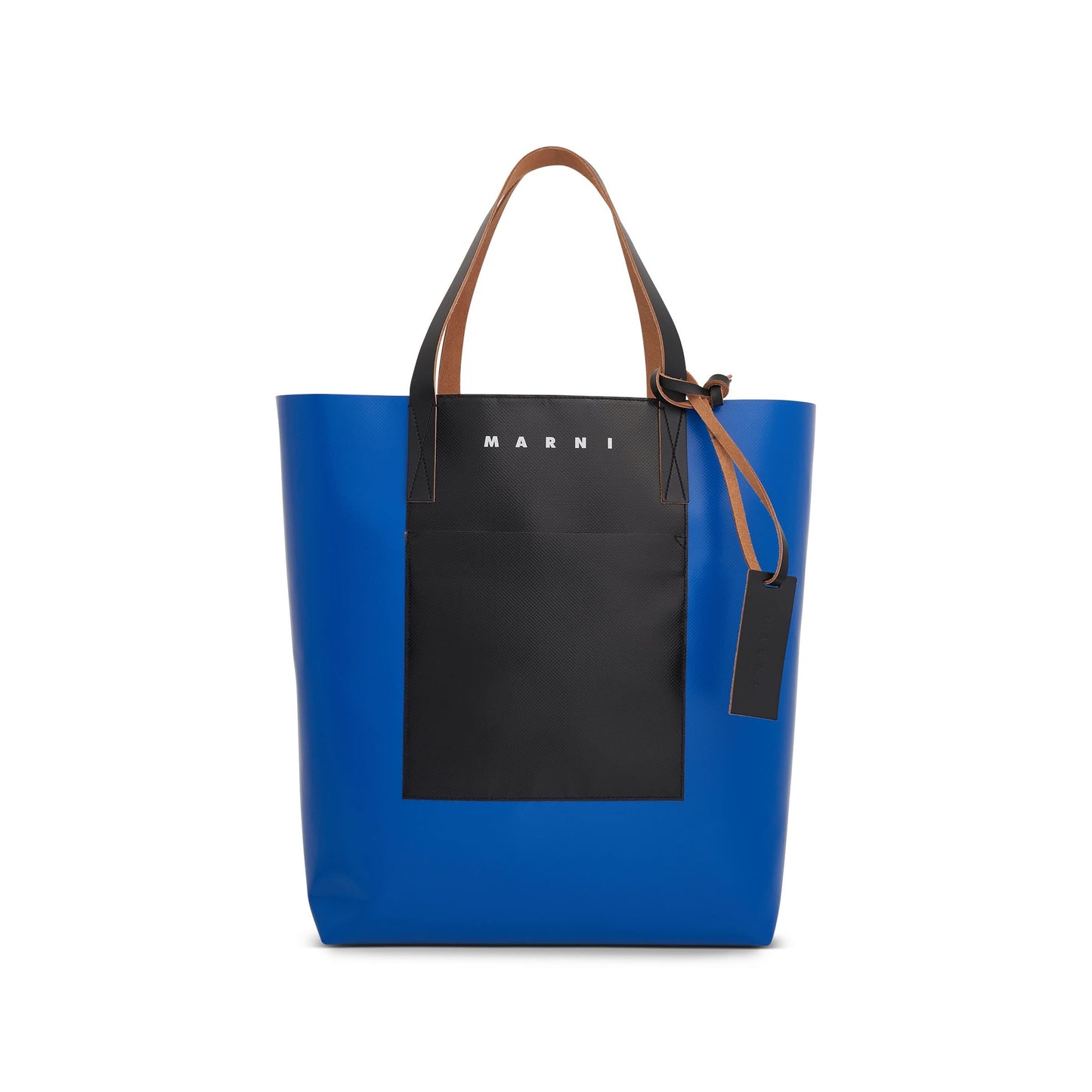 Tribeca Shopping Bag with Front Pocket in Royal Blue/Black