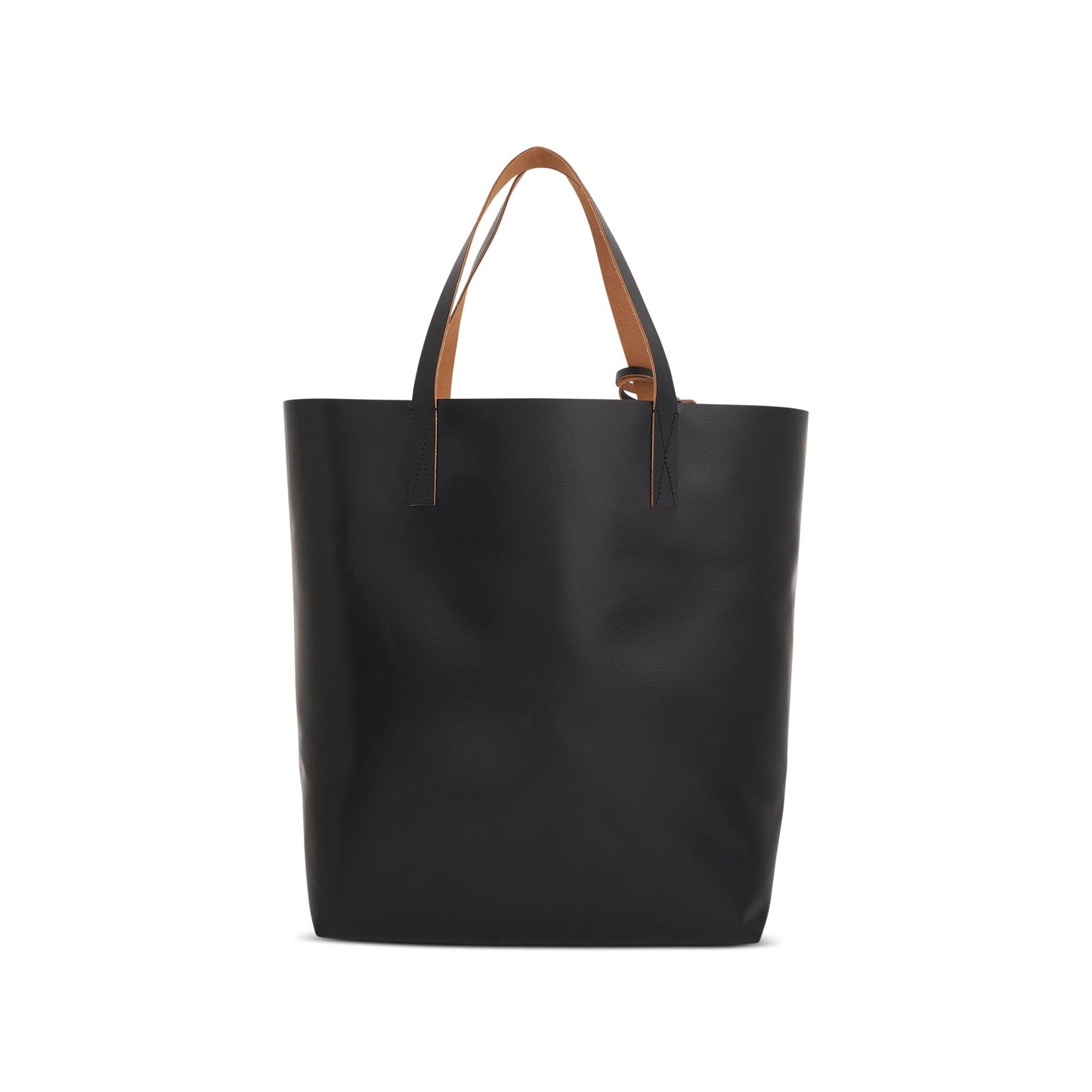 Tribeca Shopping Bag with Front Pocket in Silk White/Black