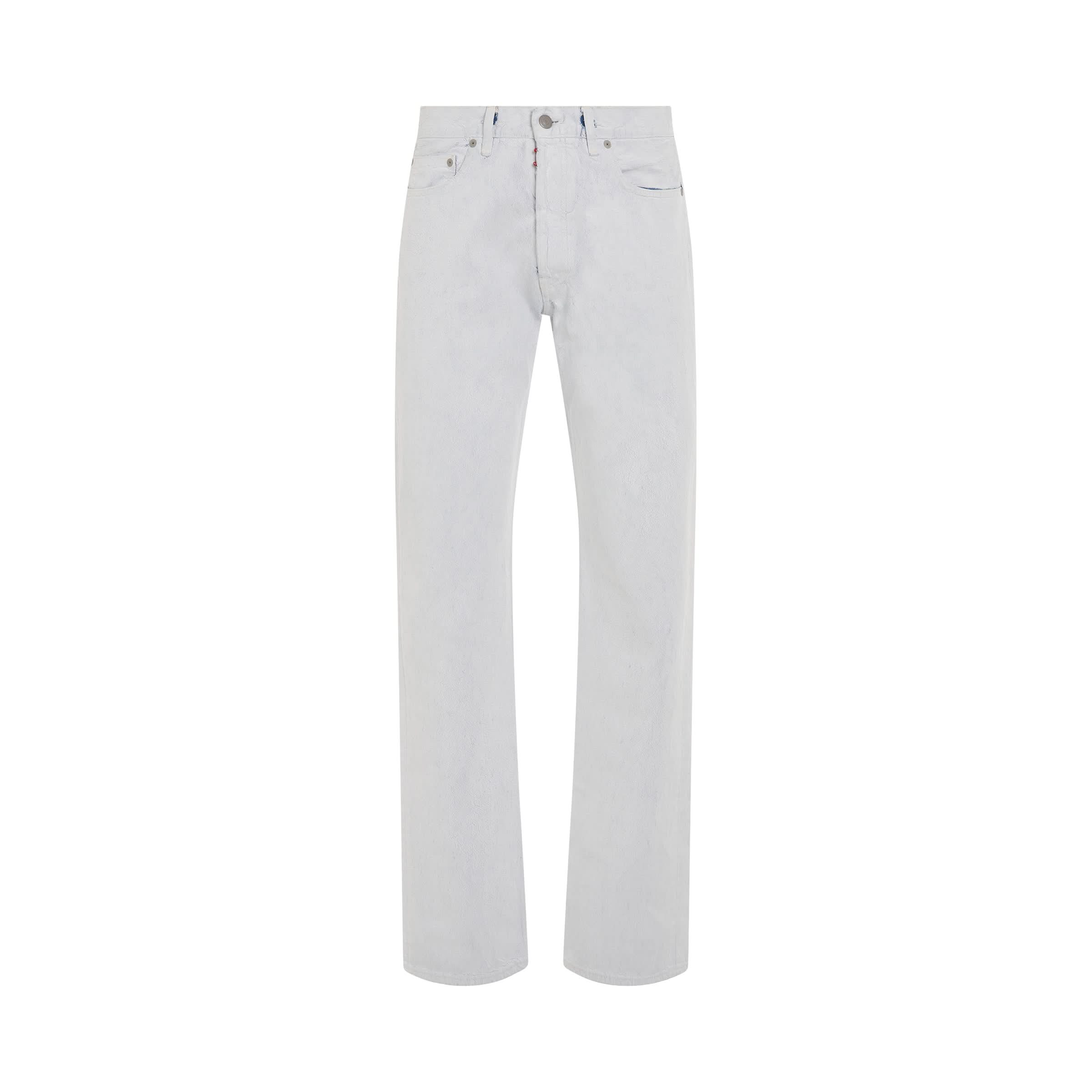 5 Pocket Straight Leg Jeans in Ice