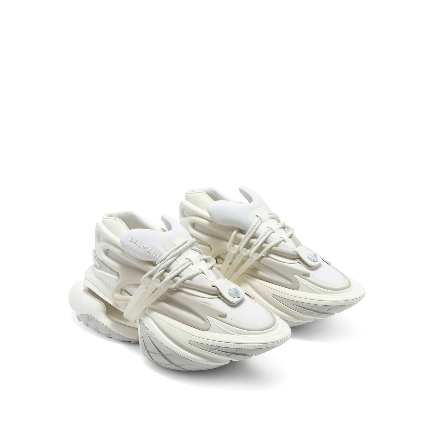 Neoprene 
Calfskin Unicorn Sneaker in White