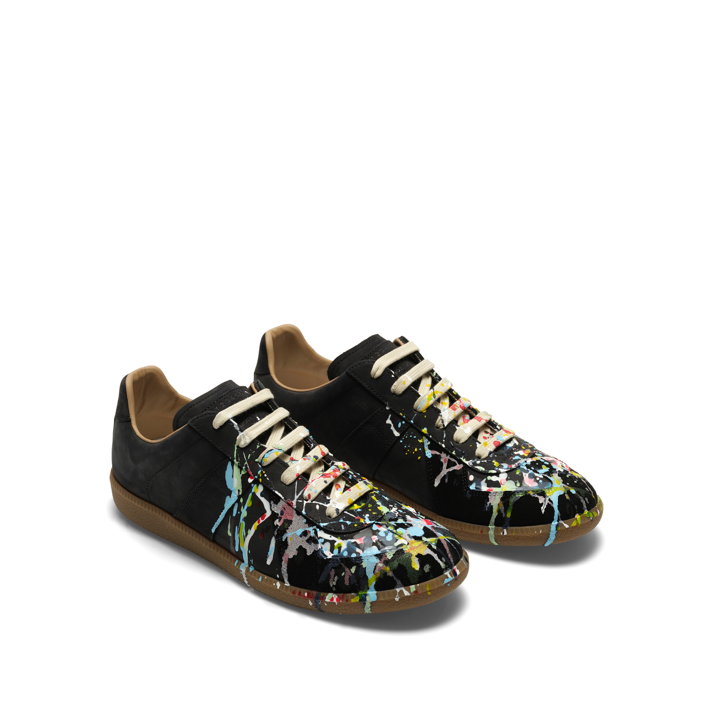 Replica Paint Splatter Sneaker in Black