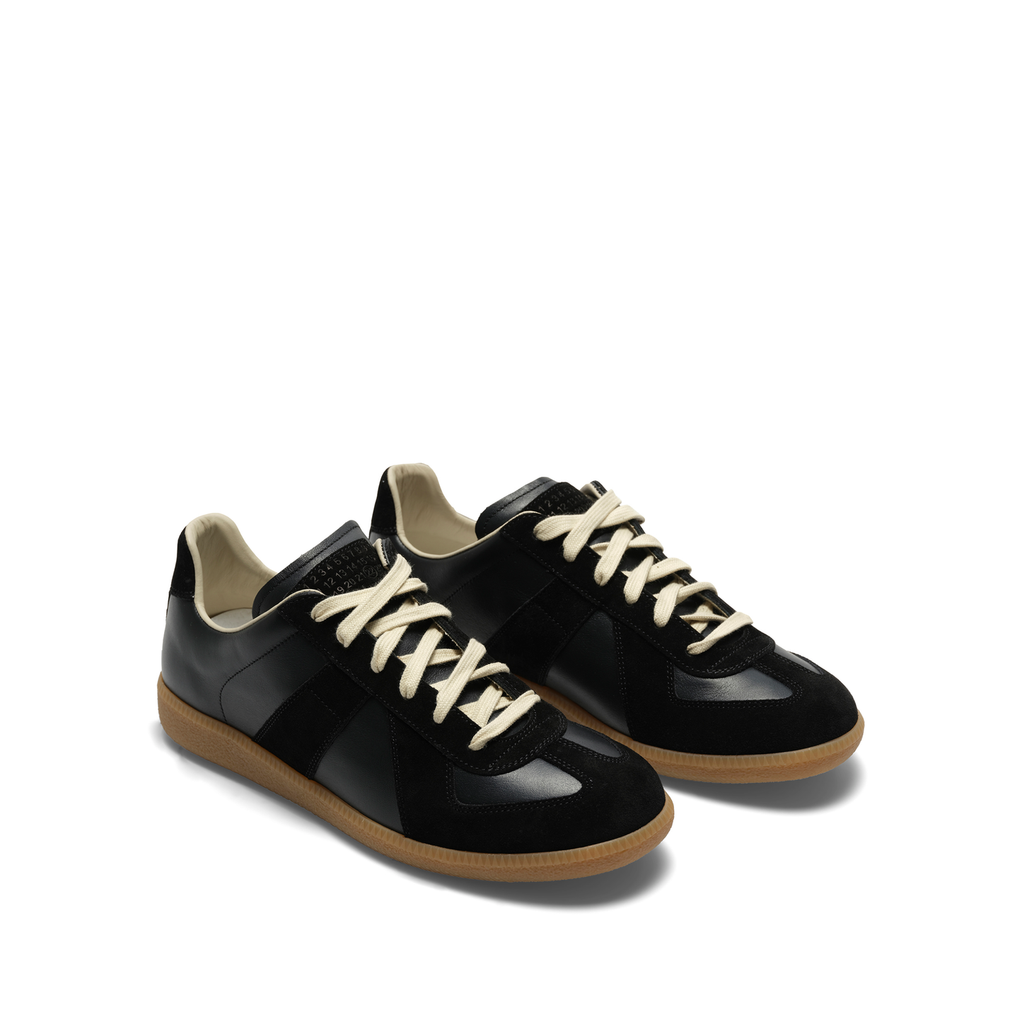 Replica Leather Sneaker in Black