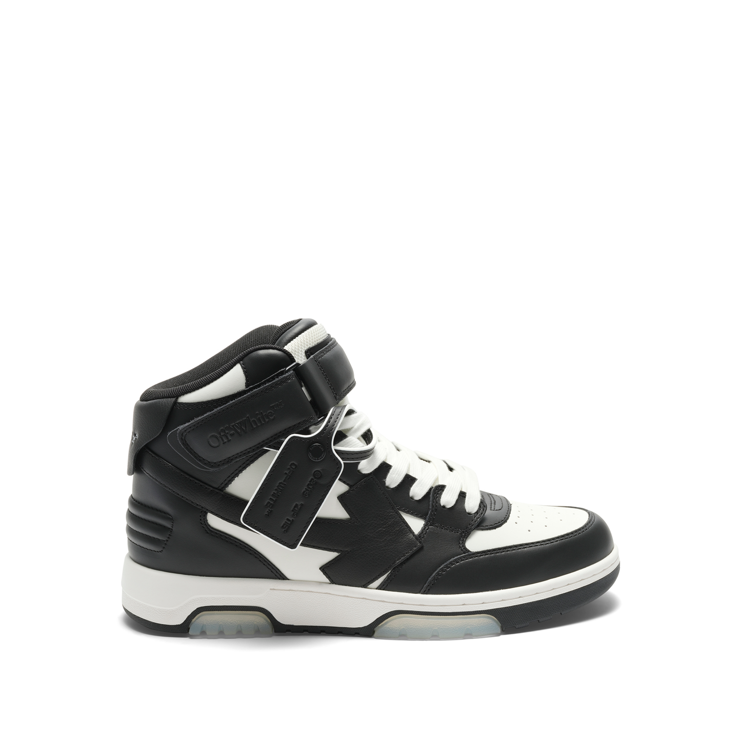 Out of Office Mid Top Leather Sneaker in White/Black