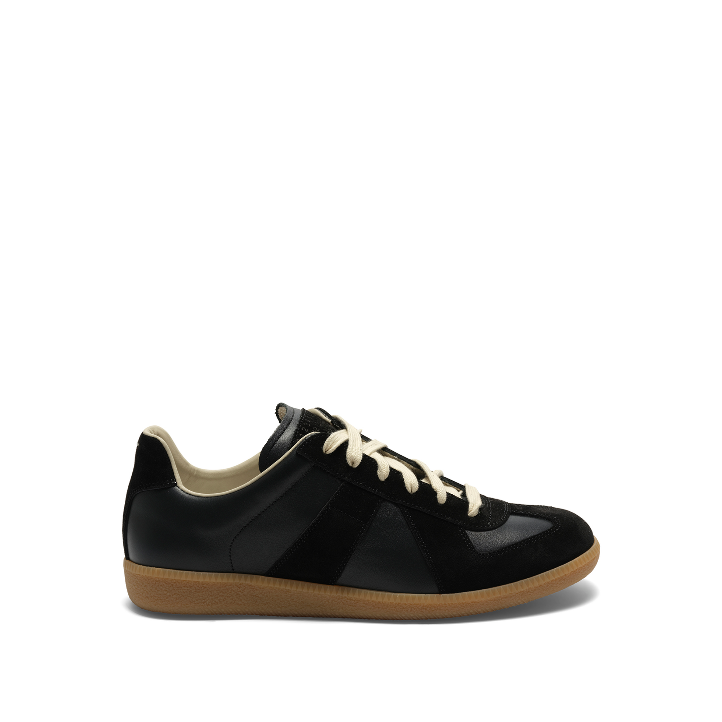 Replica Leather Sneaker in Black