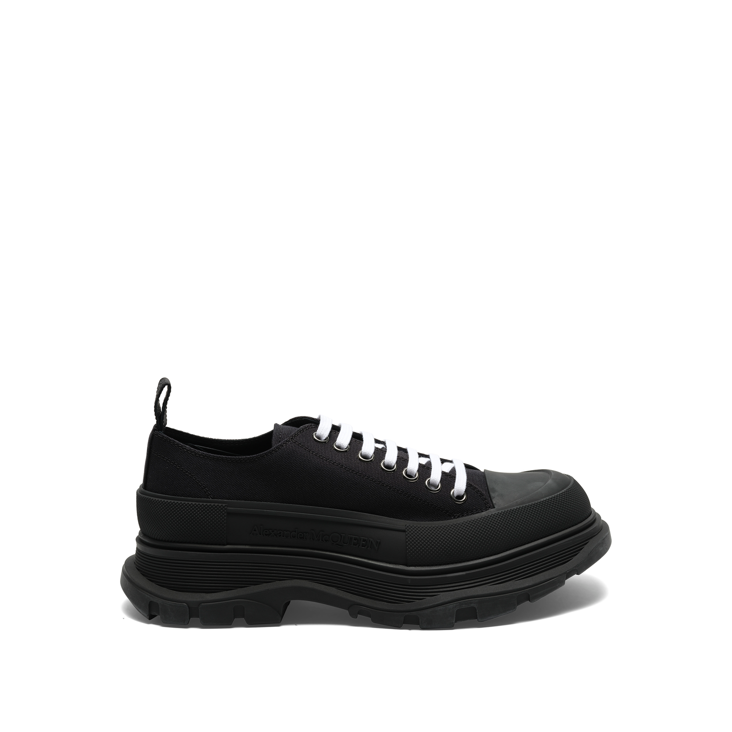 Tread Slick Canvas Lace-Up Shoes in Black