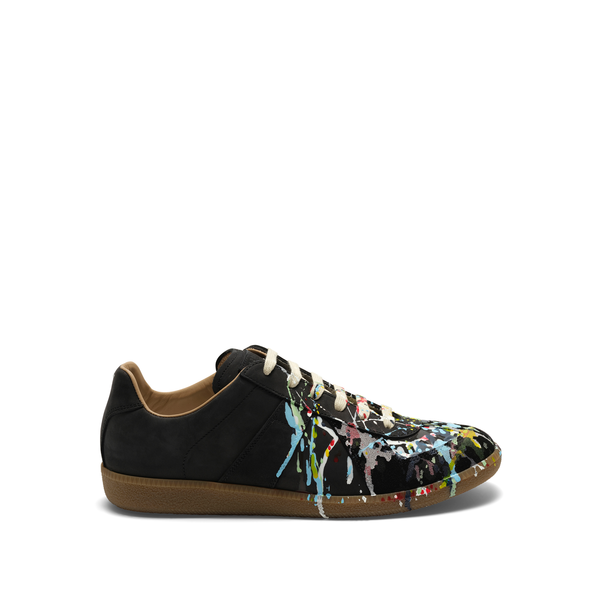 Replica Paint Splatter Sneaker in Black