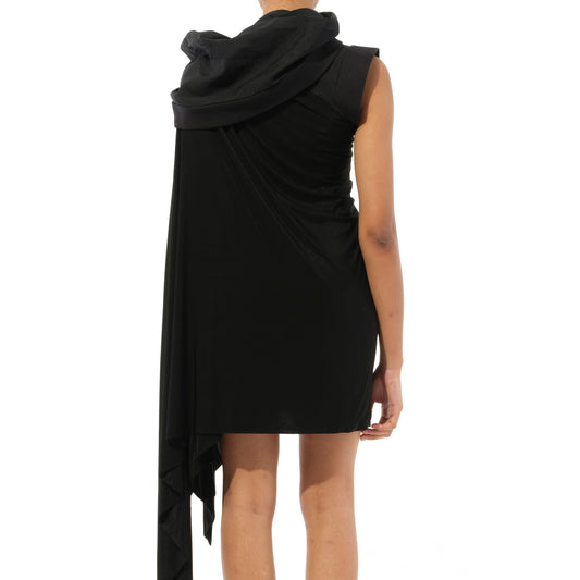 Sleeveless Toga Top in Black