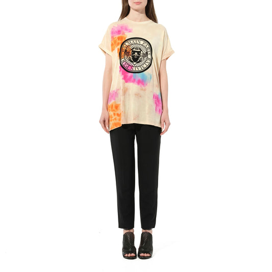 Tie-Dye Crest T-Shirt in Multicolor