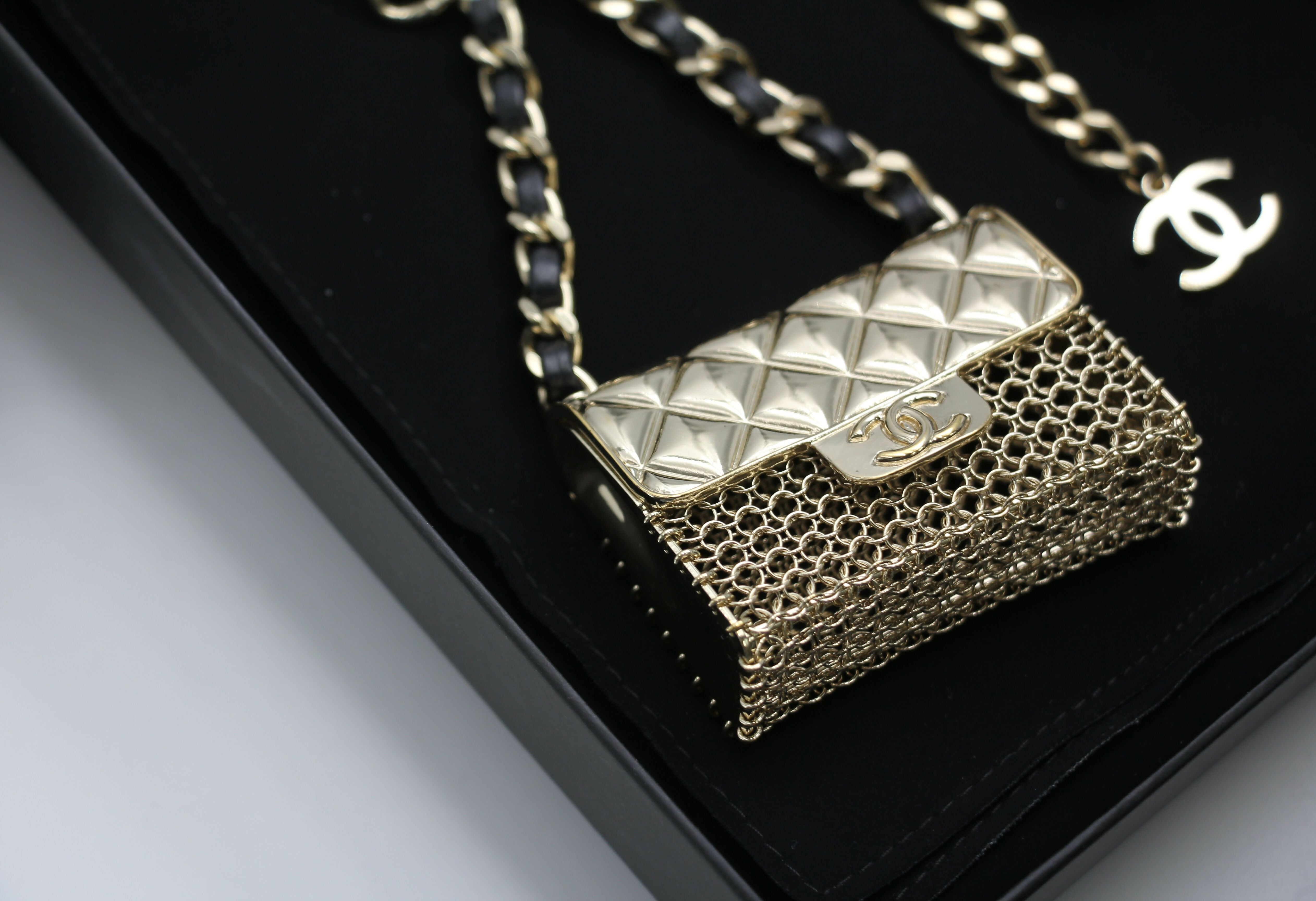 Chanel B21S Metal Handbag Leather Chain Waist Chain 90cm