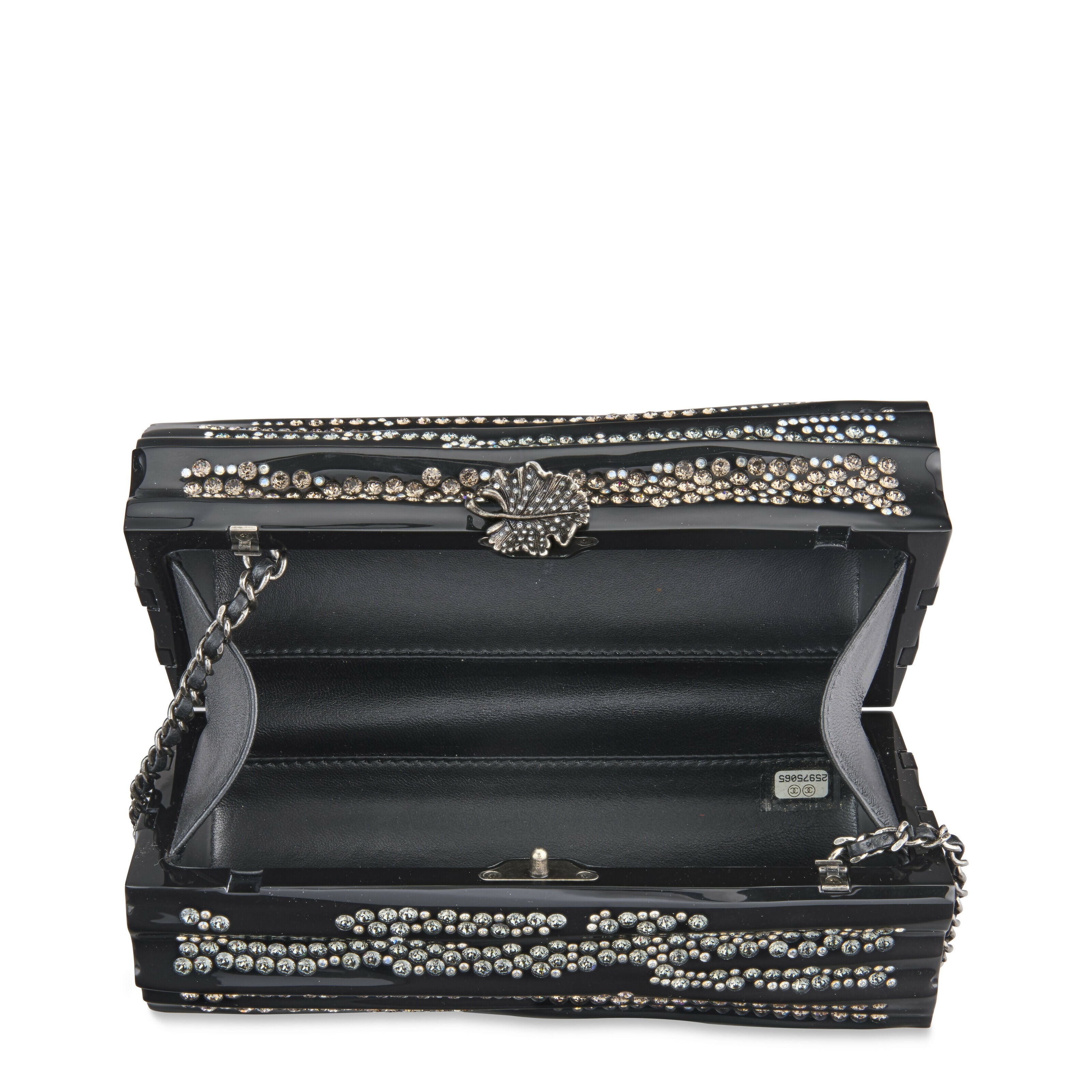 Chanel Black Plexiglass Strass CC Minaudière – 2018