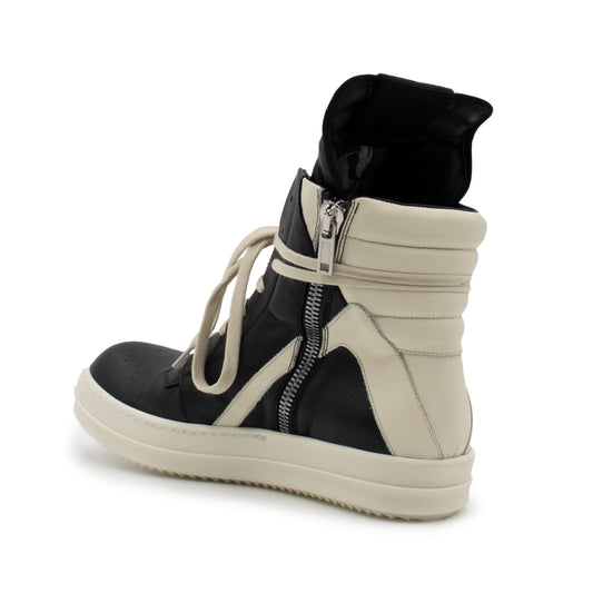 Geobasket Leather Sneaker in Black