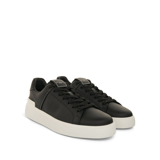 B-Court Calfskin Sneaker in Black/White