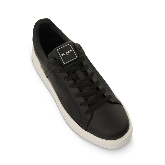 B-Court Calfskin Sneaker in Black/White