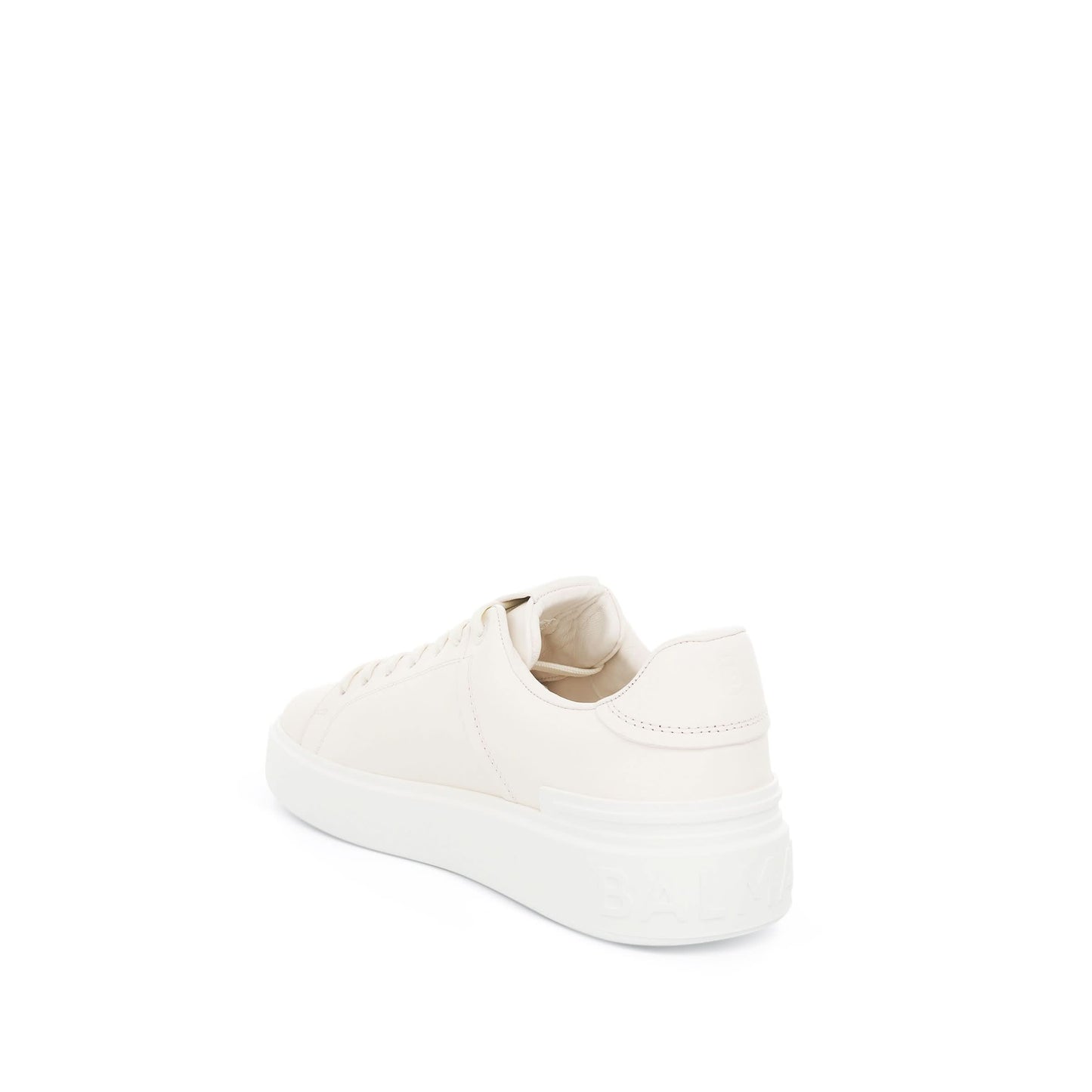 B Court Calfskin Sneaker in White