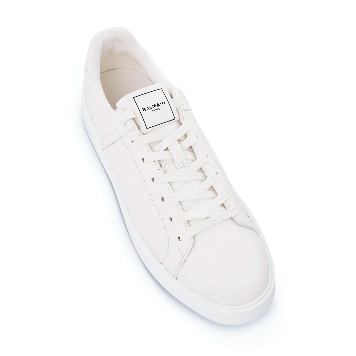 B Court Calfskin Sneaker in White