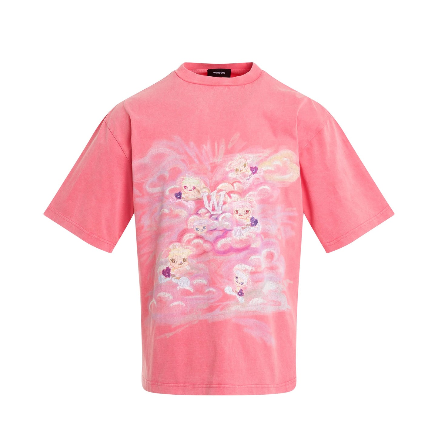 Vintage Abstract Rabbit T-Shirt in Pink