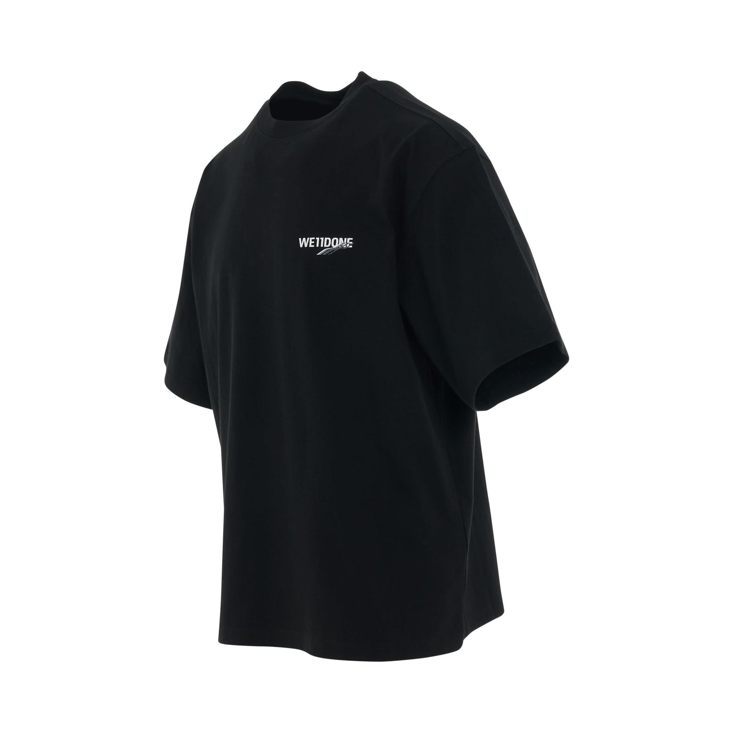 Wave Logo Short Sleeve T-Shirt in Black