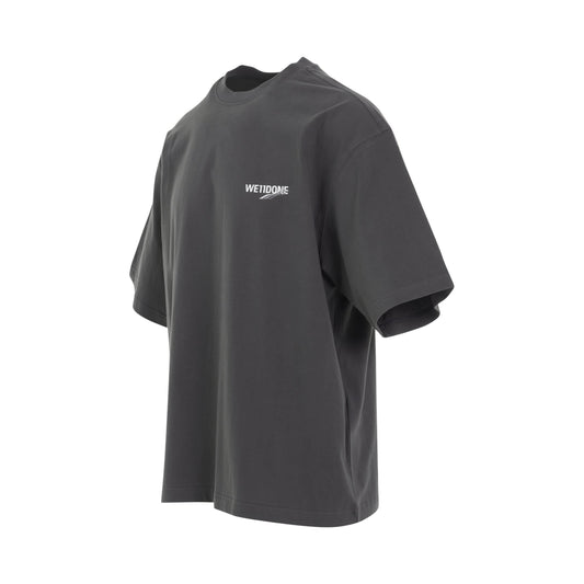 Wave Logo Short Sleeve T-Shirt in Charcoal