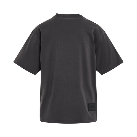 Cursive Symbol Logo Large T-Shirt in Charcoal