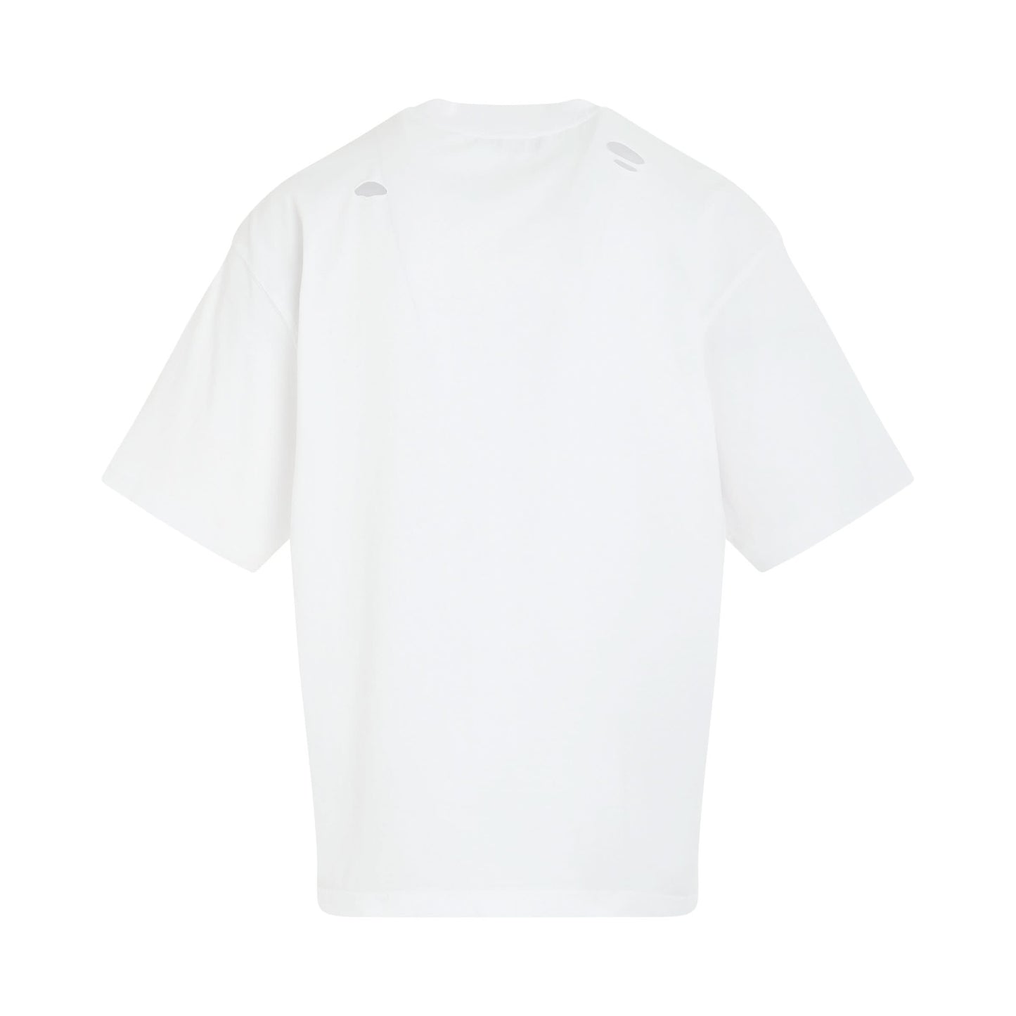 Destroyed Reverse Logo T-Shirt in White