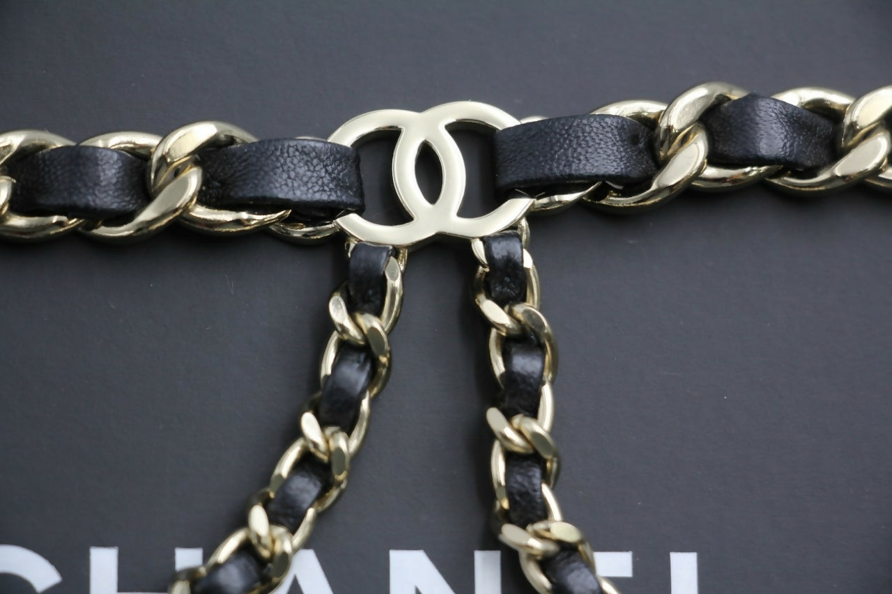 Chanel B21S Metal Handbag Leather Chain Waist Chain 90cm