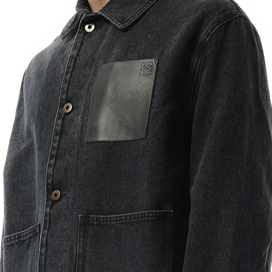 Workwear Denim Jacket in Black