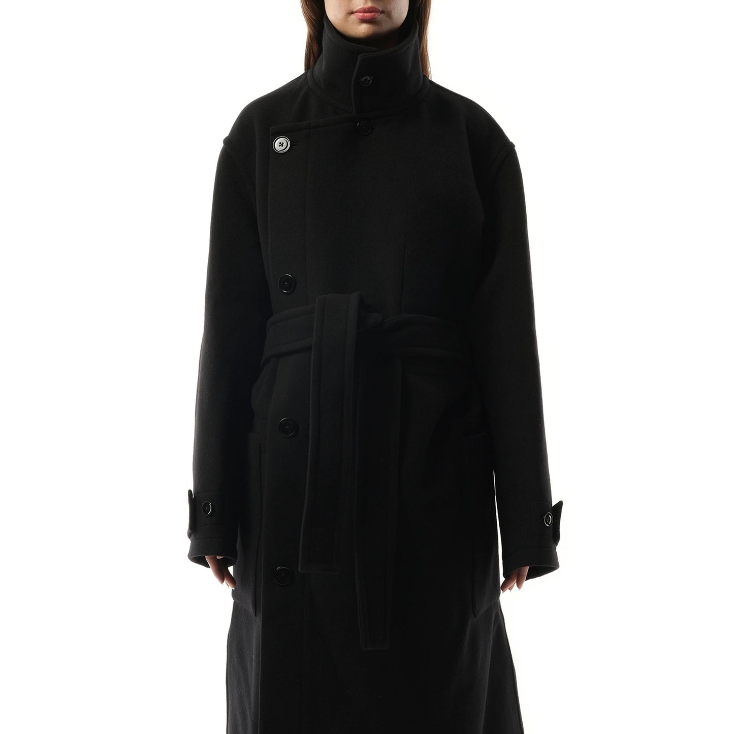 Wrap Coat in Black