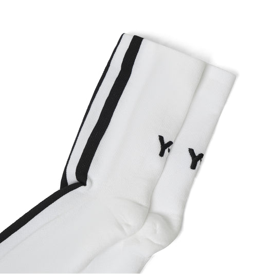 Y-3 Stripe Socks in White