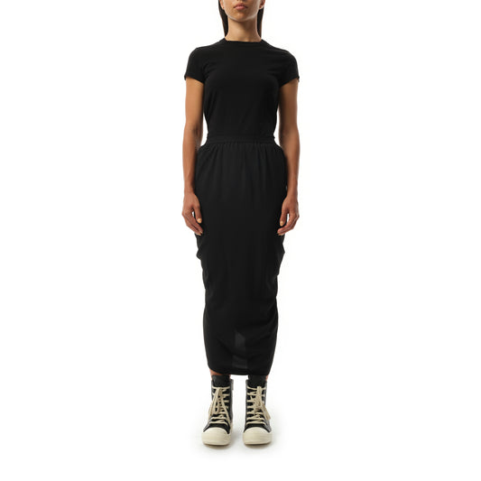 Cocoon Crepe Shrimp Skirt in Black