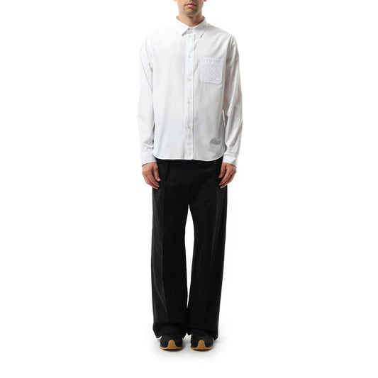 Anagram Embossed Shirt in White